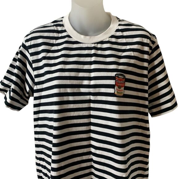 Andy Warhol x Uniqlo UT Archive Tshirt Medium Campbell's Soup Striped NY Pop Art - Picture 2 of 14